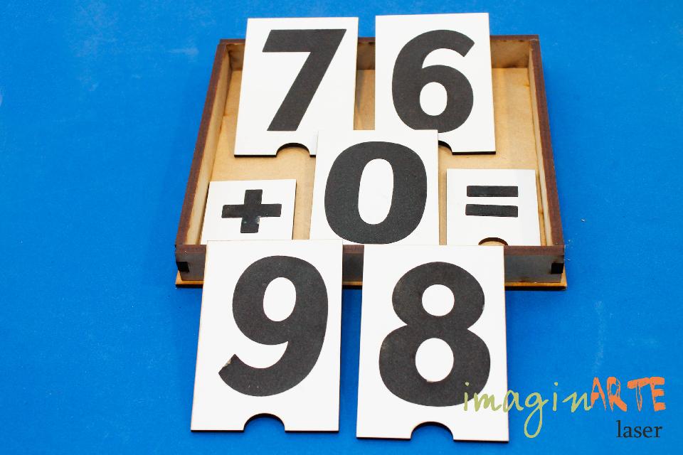 Números de lija Montessori