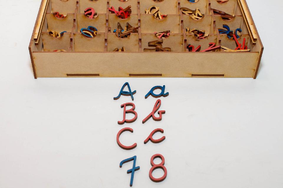 Abecedario Montessori Cursiva