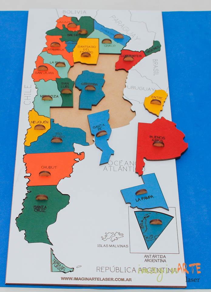 Mapa Puzzle Argentina en Colores
