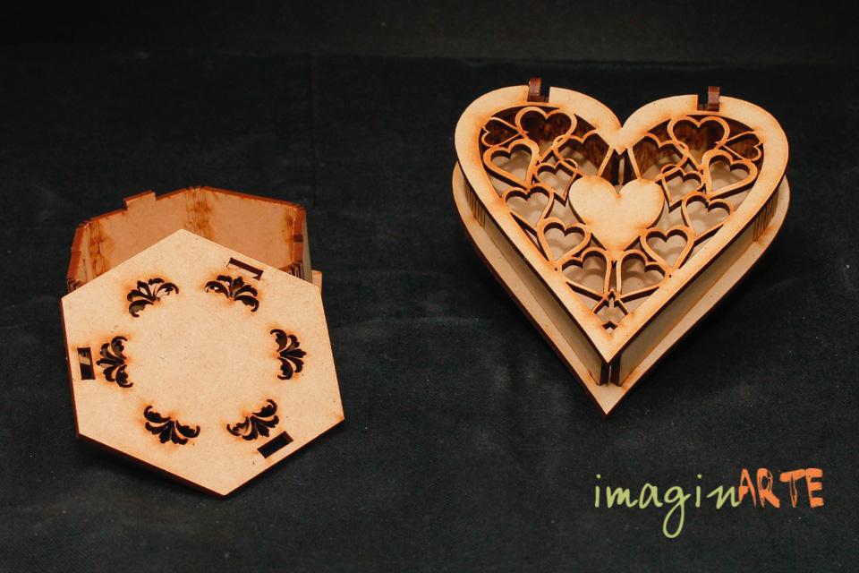 Cajas Hexagonales y Corazón